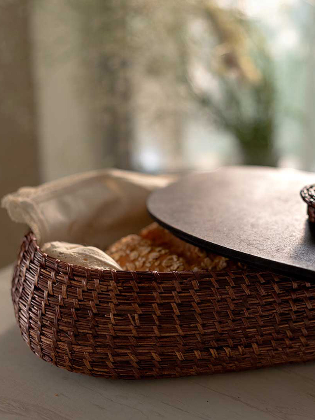 Handmade Sikki  Bread Box With Lid