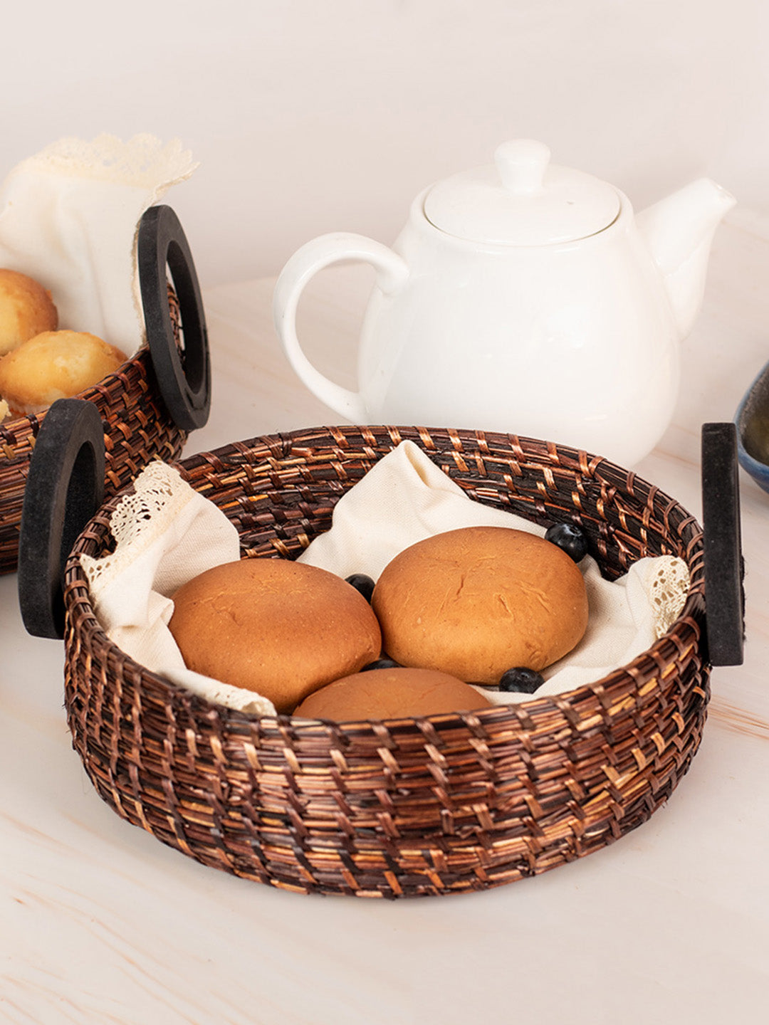 Handmade Sikki Bread Box with Multi-Purpose Tray Set