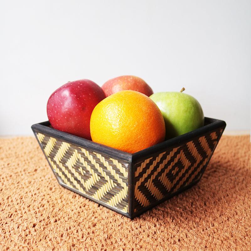 Handmade Bamboo Fruit Basket – Small - Kadam Haat